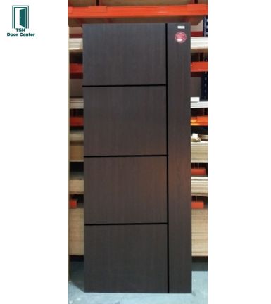 ประตูupvc เซาะร่องดำ PRM03 ขนาด 80x200ซ.ม. สีเวงเก้ ใช้ได้ทั้งบานเปิดและบานเลื่อน